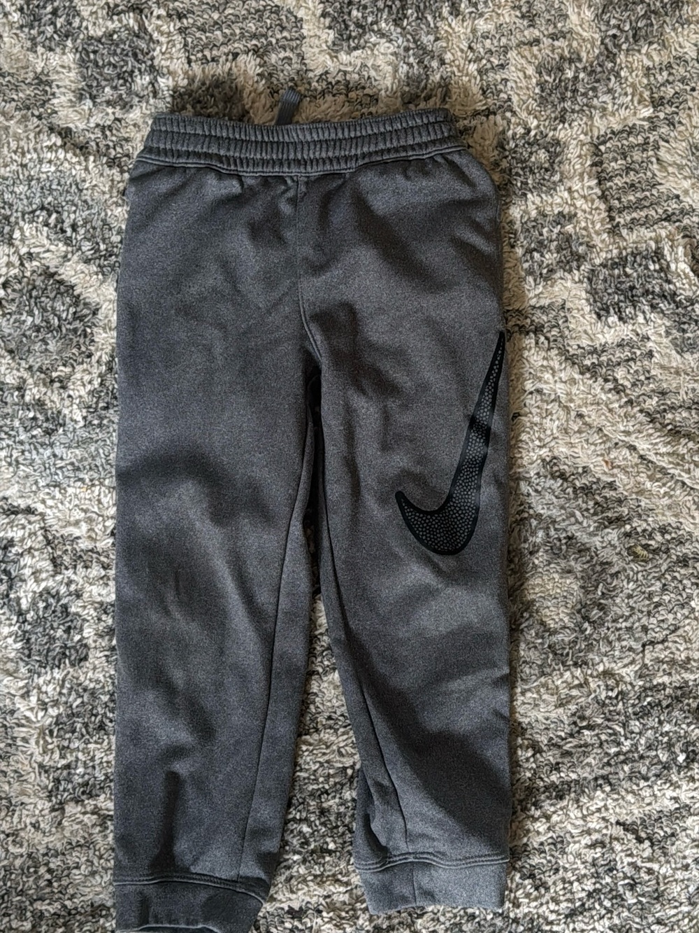 Nike Kids Black & Dark Gray Athletic Joggers
